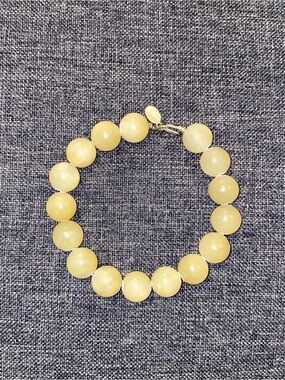 Pineapple calcite bangle bracelet. Hand made. 925 sterling silver.